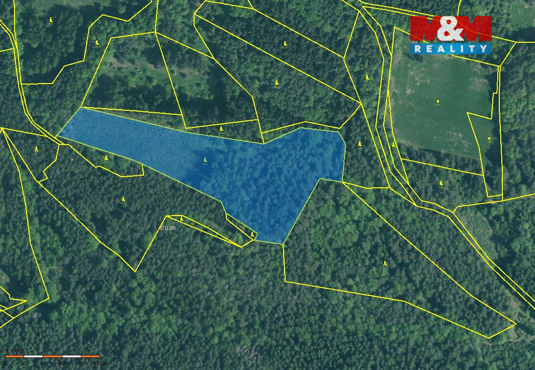 Prodej lesa, 18400 m², Putim - 2