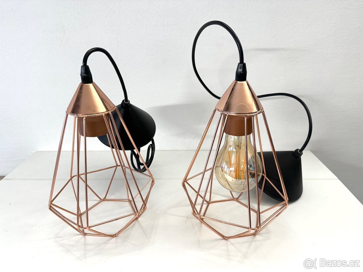 Měděný drátěný lustr - 2