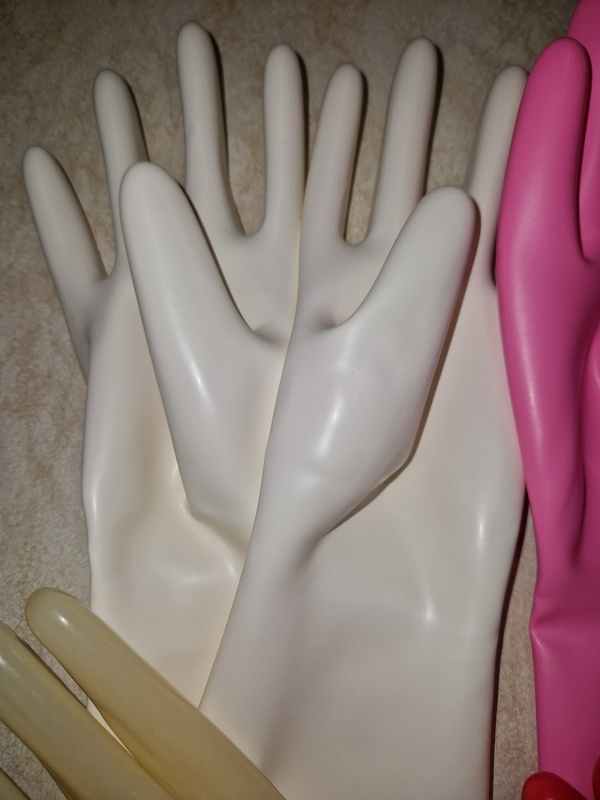 Bílé latexové rukavice - 2
