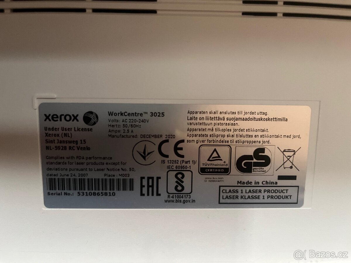 Laserová tiskárna Xerox WorkCentre 3025 - 2