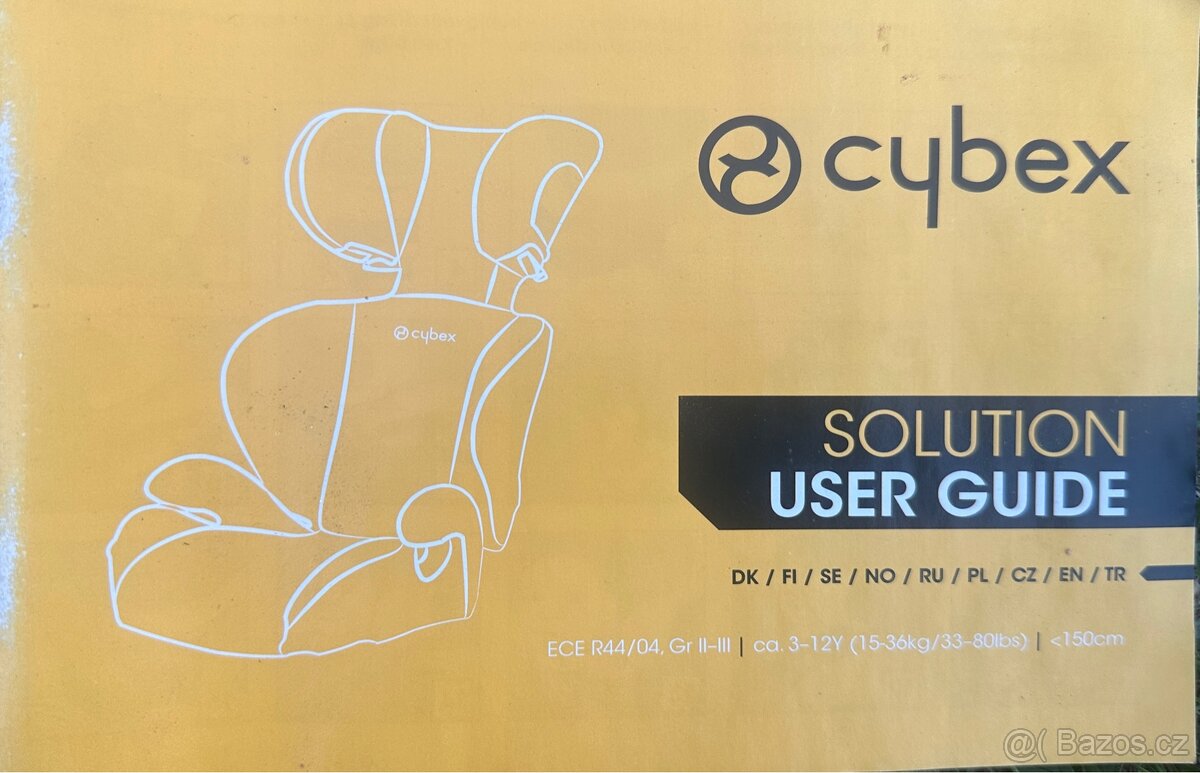 Dětská autosedačka Cybex Solution, 15–36 kg, červená, 700,- - 2