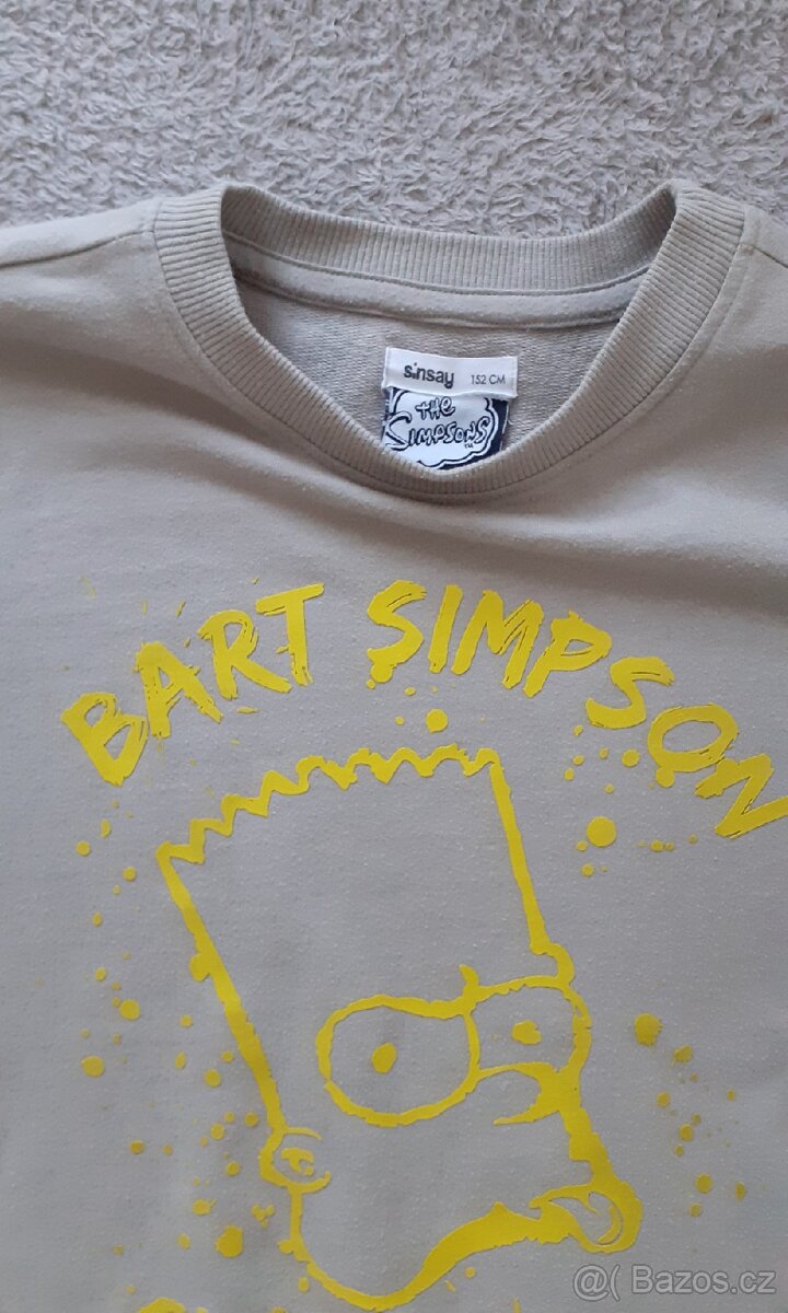 Šedá mikina s potiskem Simpson - 2