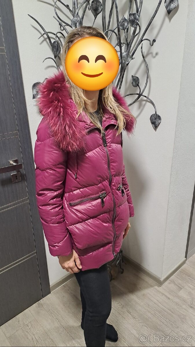 Dámská zimní bunda fialová vel. 40 - 2