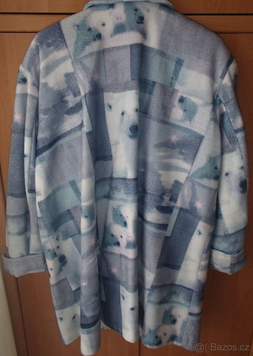 Dámský 3/4 kabátek 44-46, fialová bunda 38 a nová šála - 2