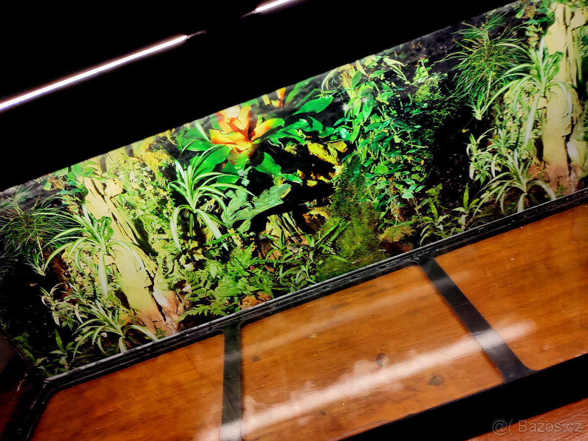 Akvárium cca 100x40x30cm + topení+příslušenství - 2