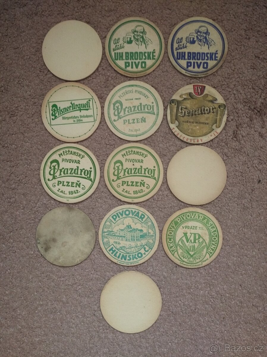 Pivní tácky před rokem 1948 - 2