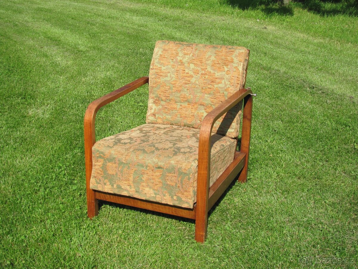 Polohovací křeslo Art Deco / 2ks / Halabala ? - 2