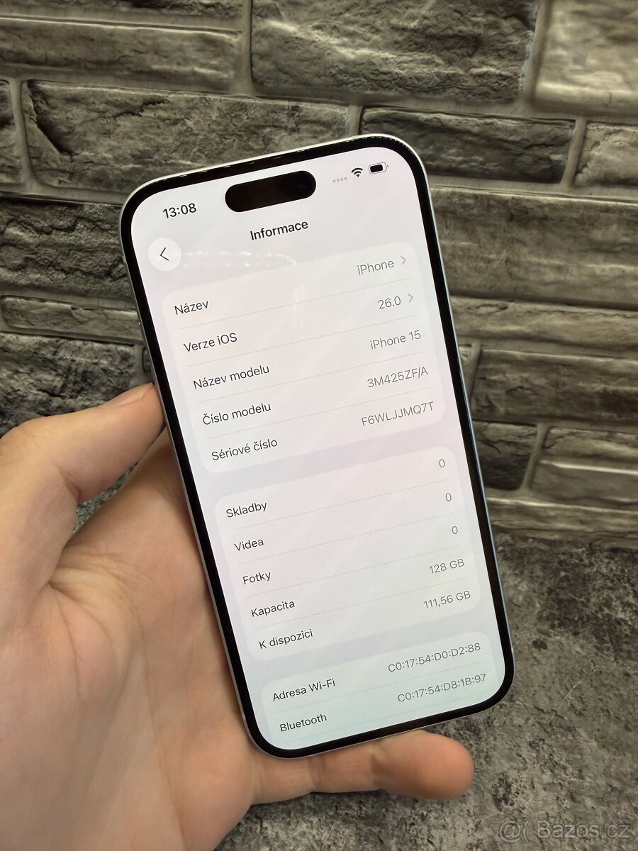 iPhone 15 128GB Blue, baterie 84% - 2