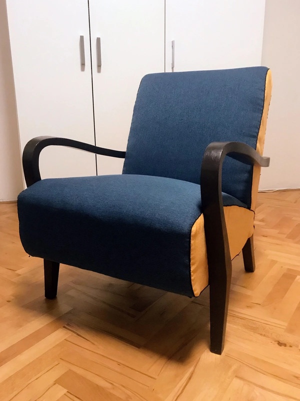 Vintage retro čalouněné křeslo: Po Brně dovoz ZDARMA - 2