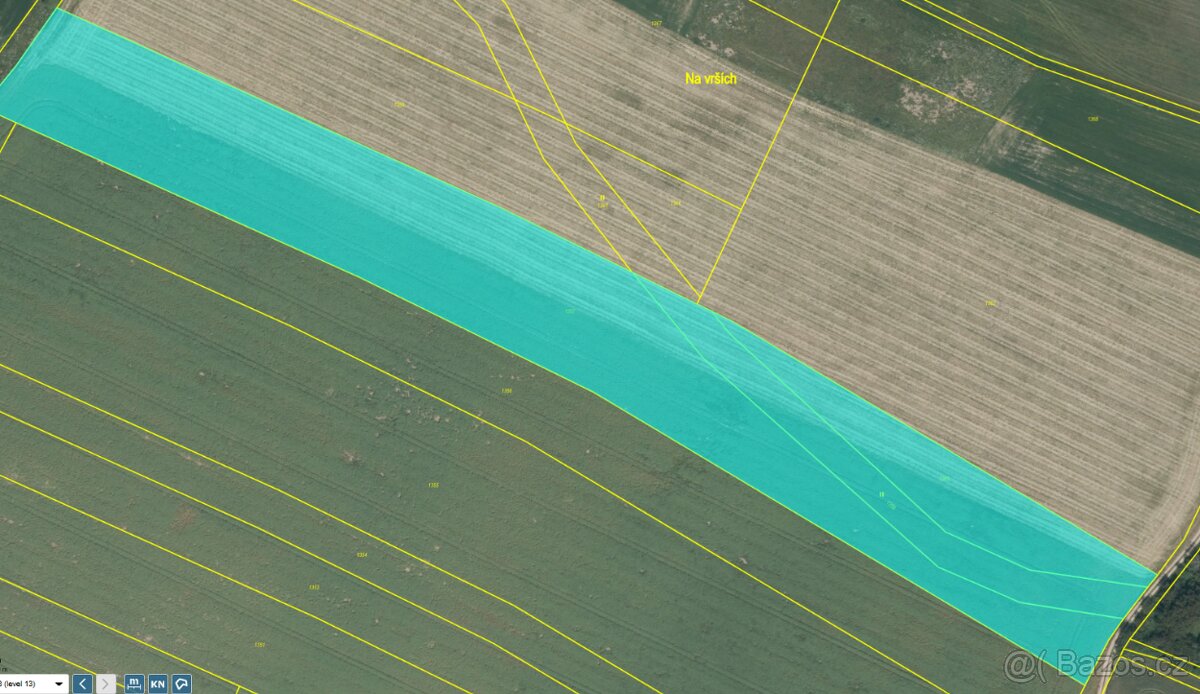 Prodej uceleného souboru polí 90 581 m², 49 Kč/m2, Čelivo – pohled 2