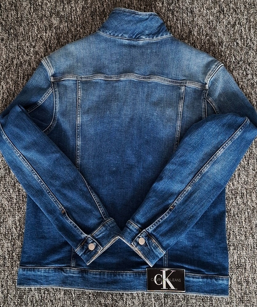 Calvin Klein pánská modrá džínová bunda - 2