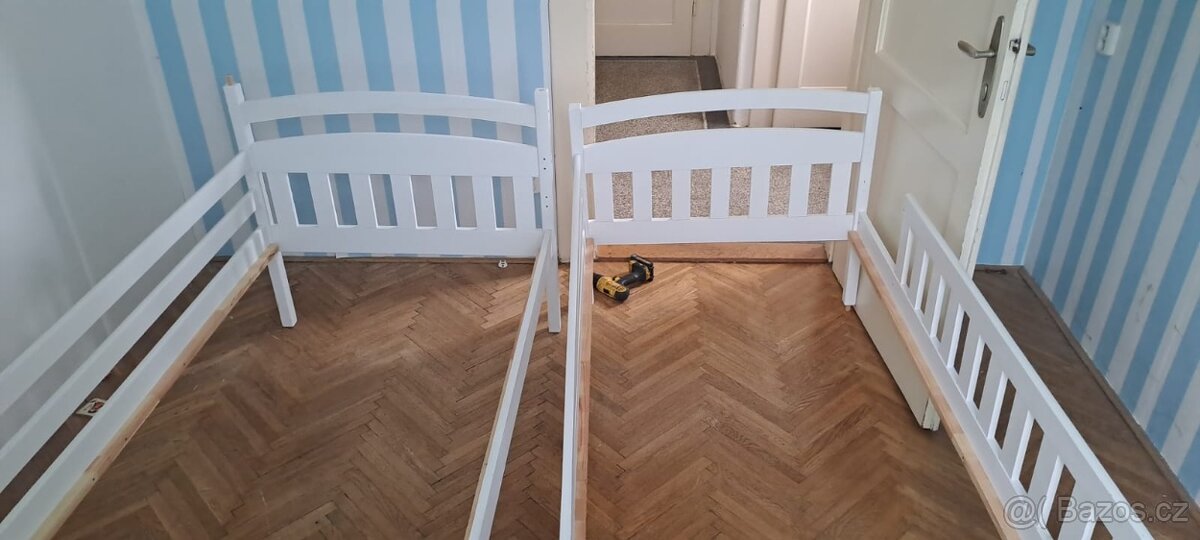 Dřevěná, bílá palanda Favi - 2