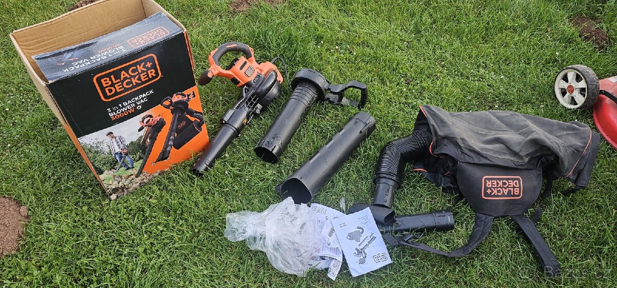 Prodám foukač á zároveň vysavač na listí black+decker 3v1 - 2