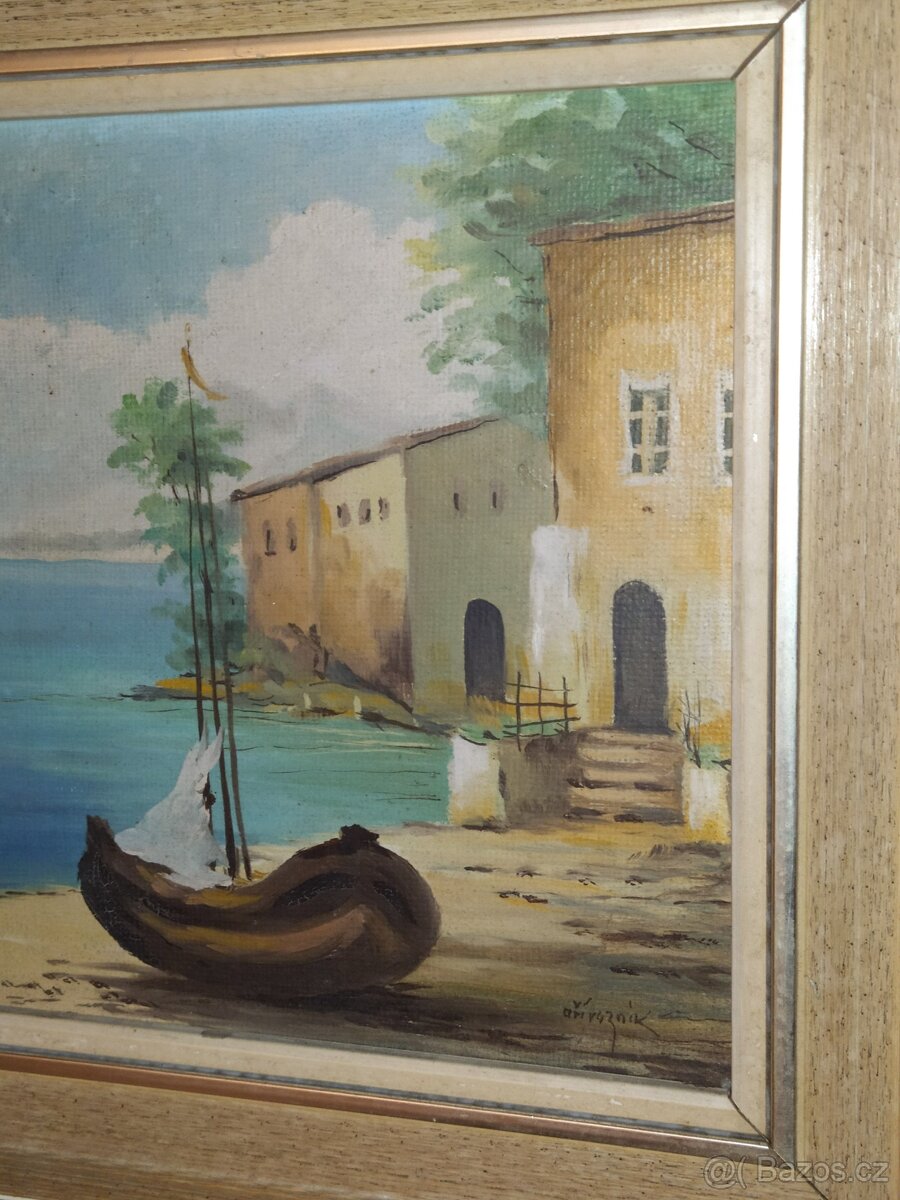 Obraz 38 x 36 olejomalba / na kartonu - 2