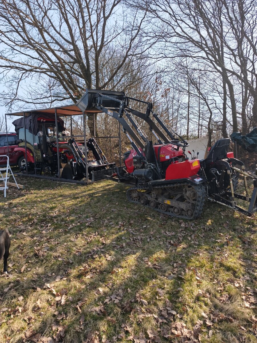 traktor pásový+bagr přední radlice rotavator nakladač - 2