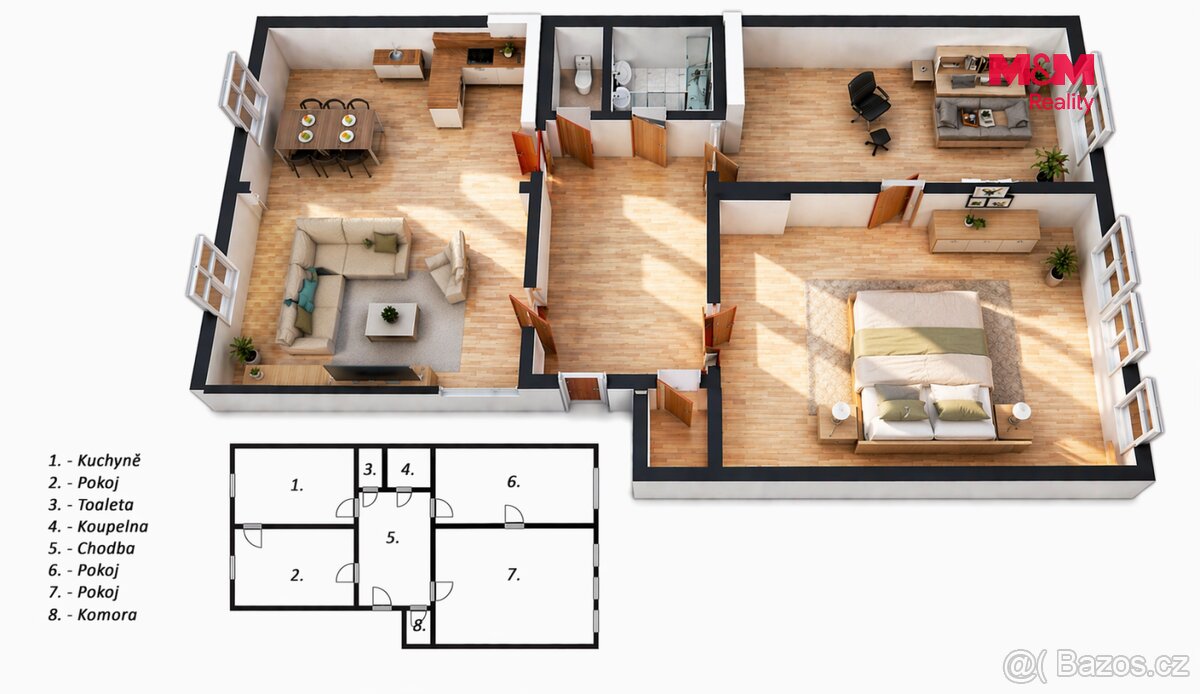 Prodej bytu 3+kk, 104 m², Pardubice, ul. Bubeníkova - Widok 2