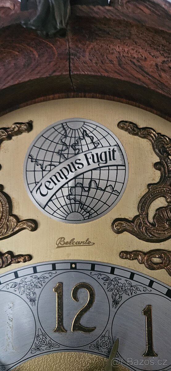 Prodám starší kyvadlové závažové hodiny typu Tempus Fugit - 2