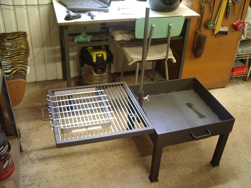 Zahradní přenosné ohniště,gril,4mm plech - 2