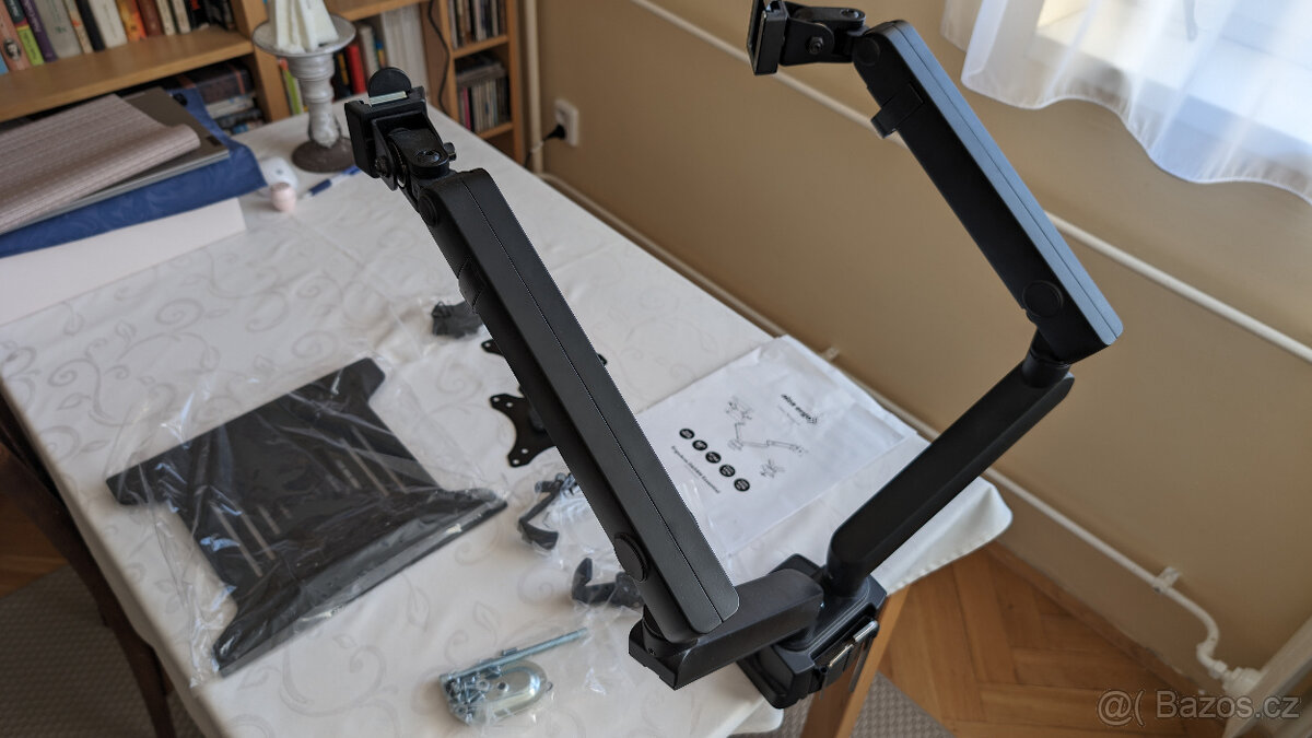 Držák na monitory a notebook AlzaErgo Arm D65BN Essential - 2