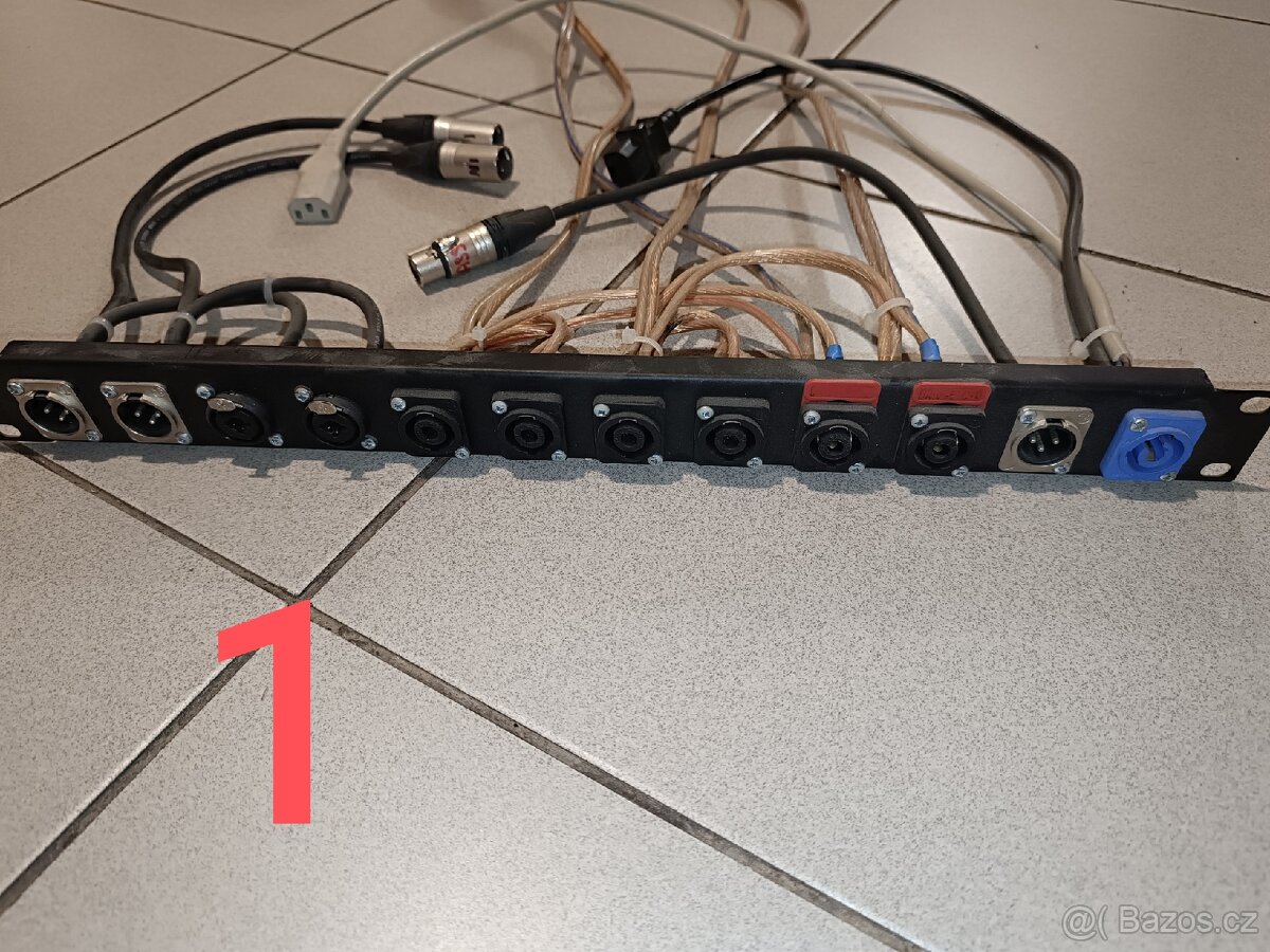 Rackové 19" panely XLR a speacon - 2