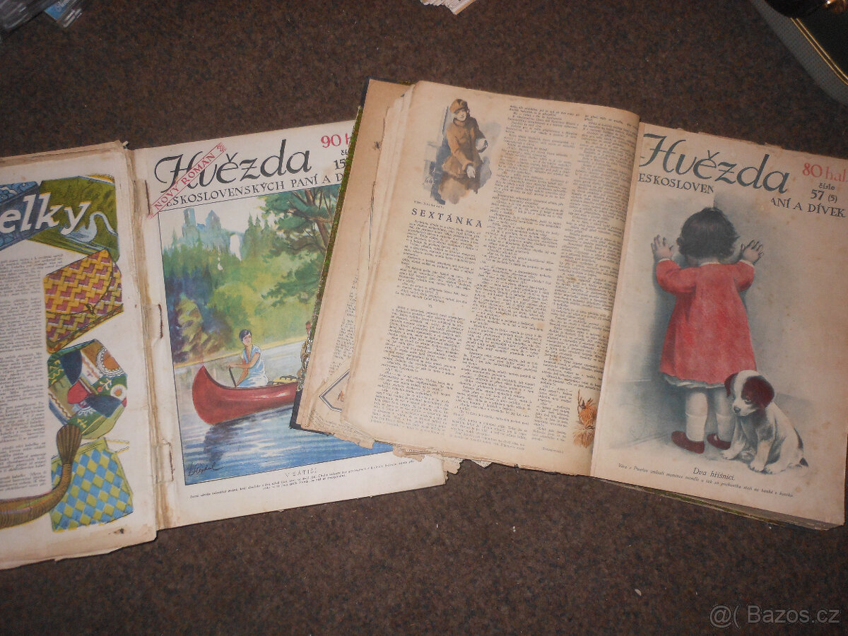 Starý časopis Hvězda - móda, reklamy - 2