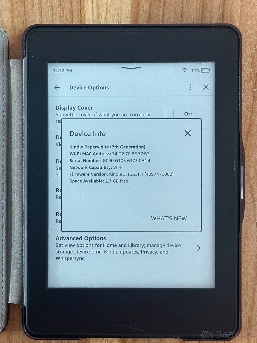 Amazon Kindle Paperwhite 7. gen čtečka knih 4GB + obal - 2