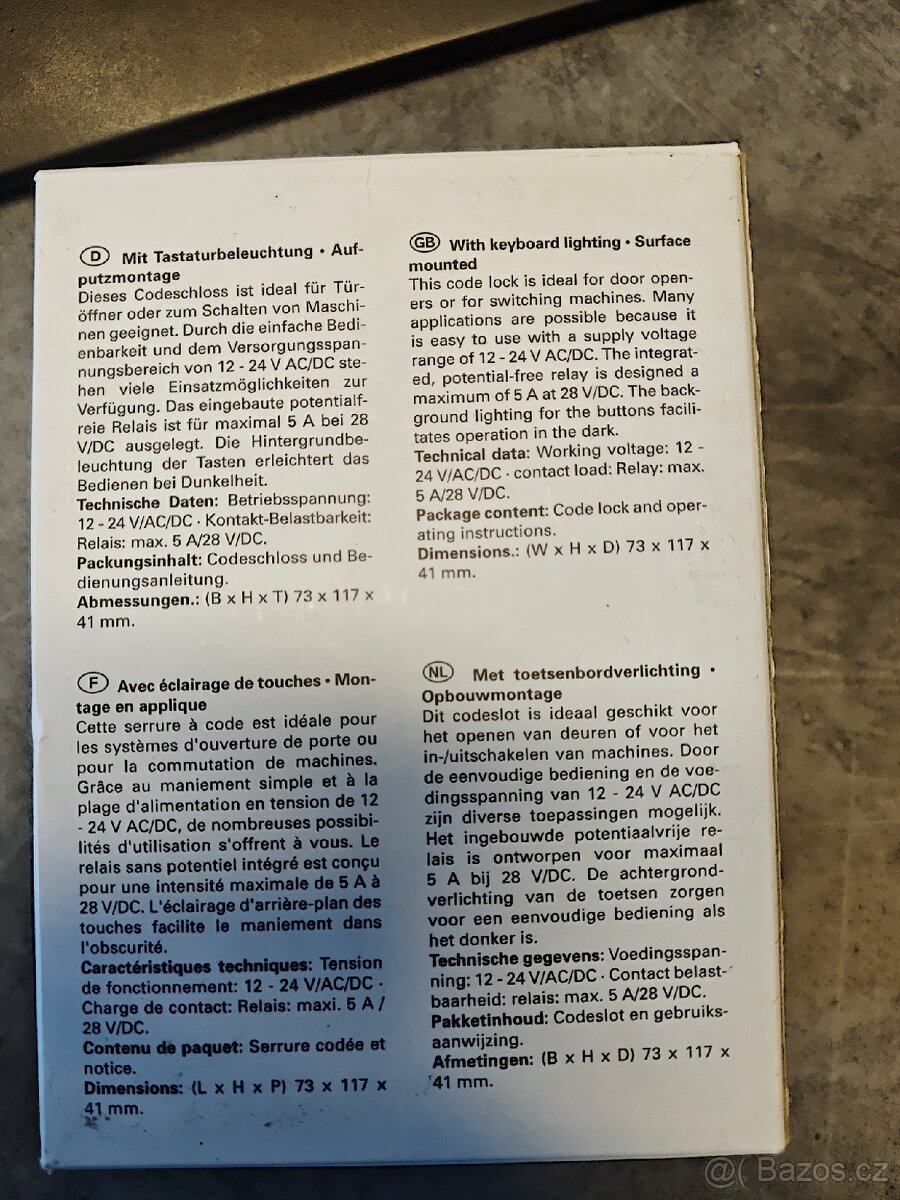 Zámek na kód novy - 2