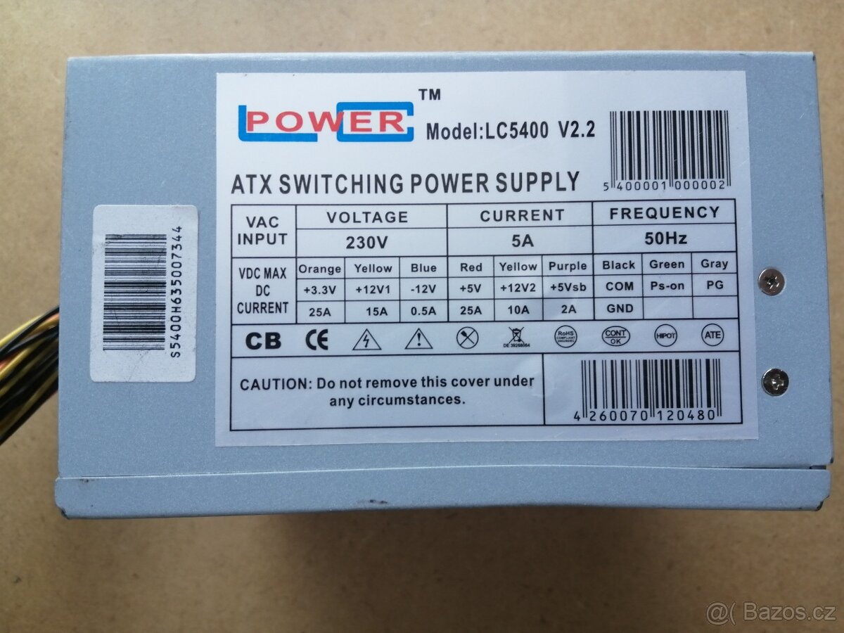 ATX zdroj POWER LC5400 V2.2 - 2
