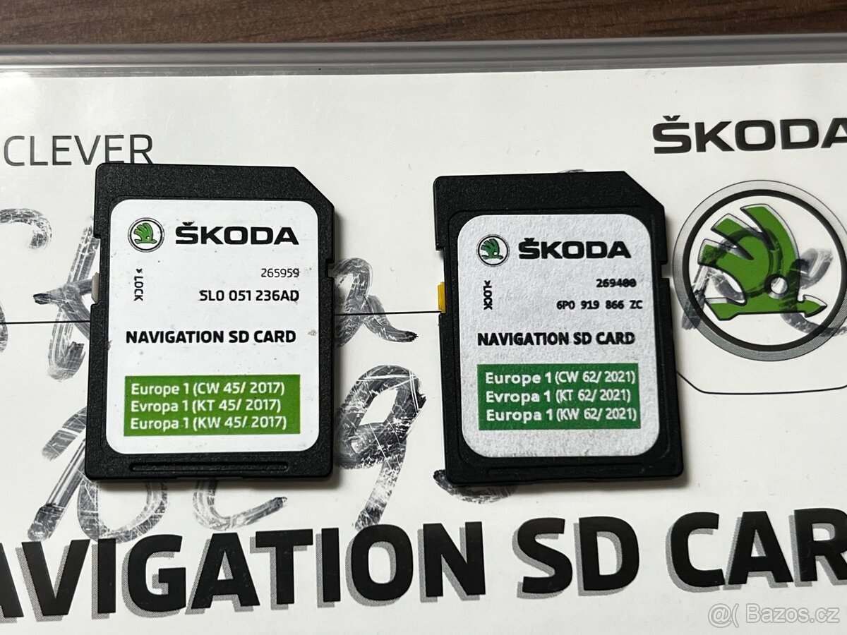 MAPY ŠKODA - SD KARTY ORIGINÁL - 2