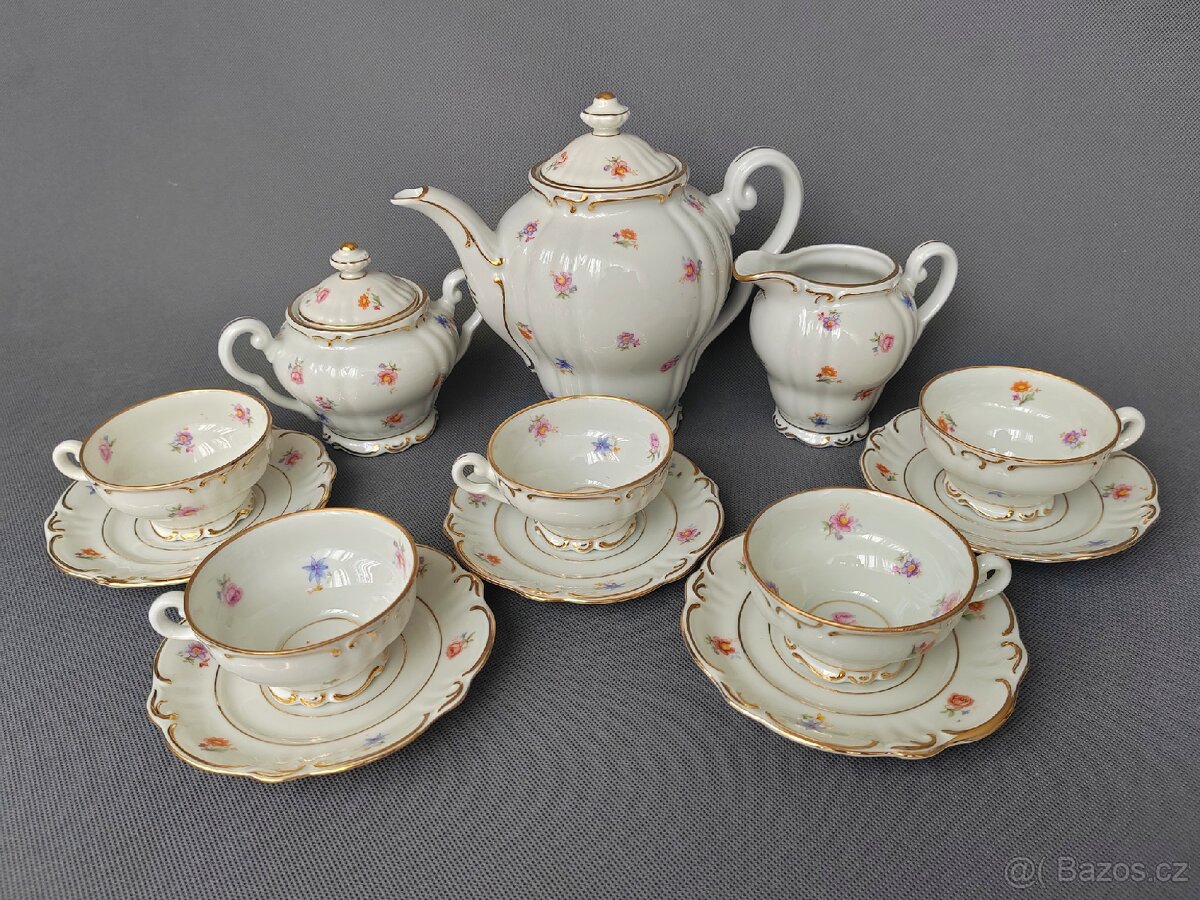 Úžasná porcelánová mokka souprava Otto Hädrich Witwe (OHW) - 2