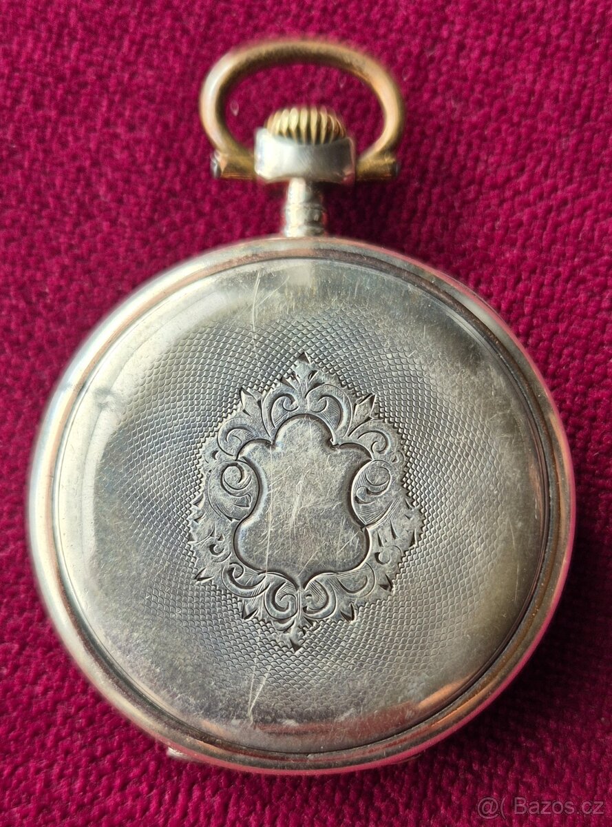 Celostříbrné kapesní hodinky systém Glashütte - 2