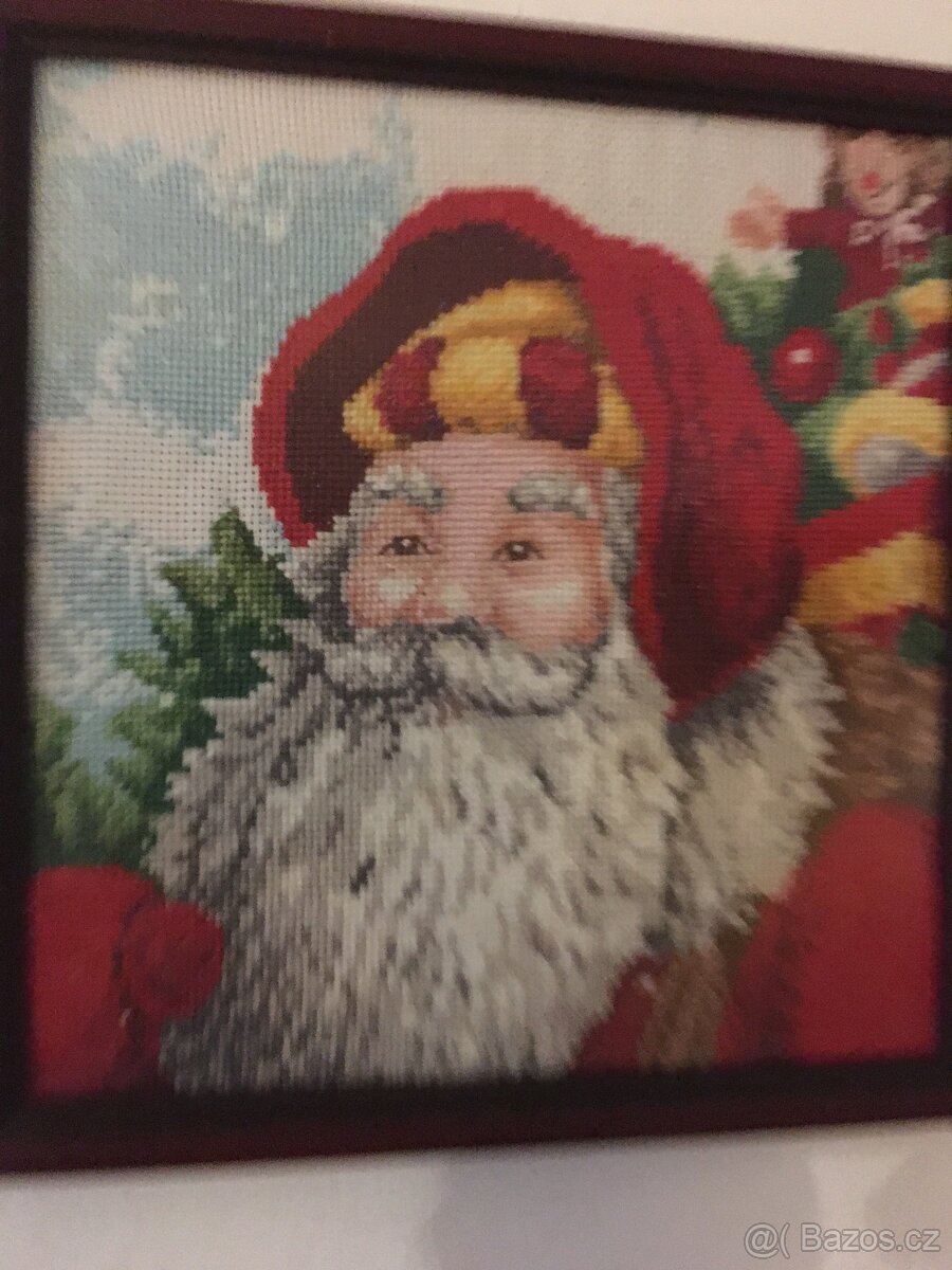 Vánoční obrázek vyšívaný - 2