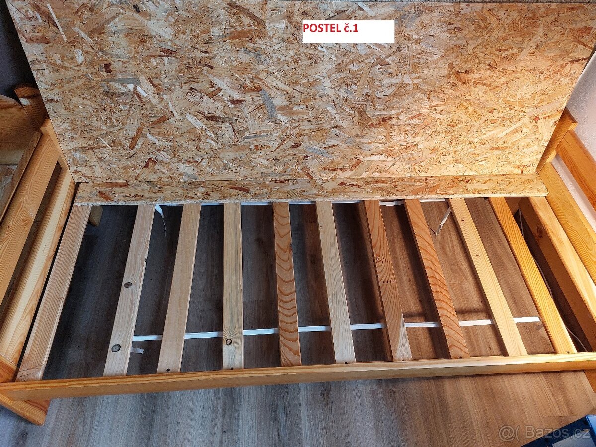 DĚTSKÉ postele dřevo masiv - 2