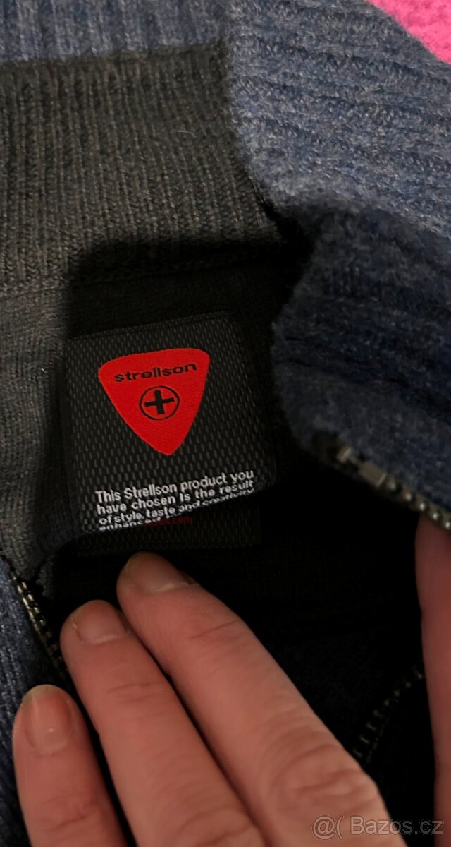 STRELLSON PÁNSKÝ ELEGANTNÍ SLIM KRÁSNÝ SVETR PODZIM-ZIMA XL - 2
