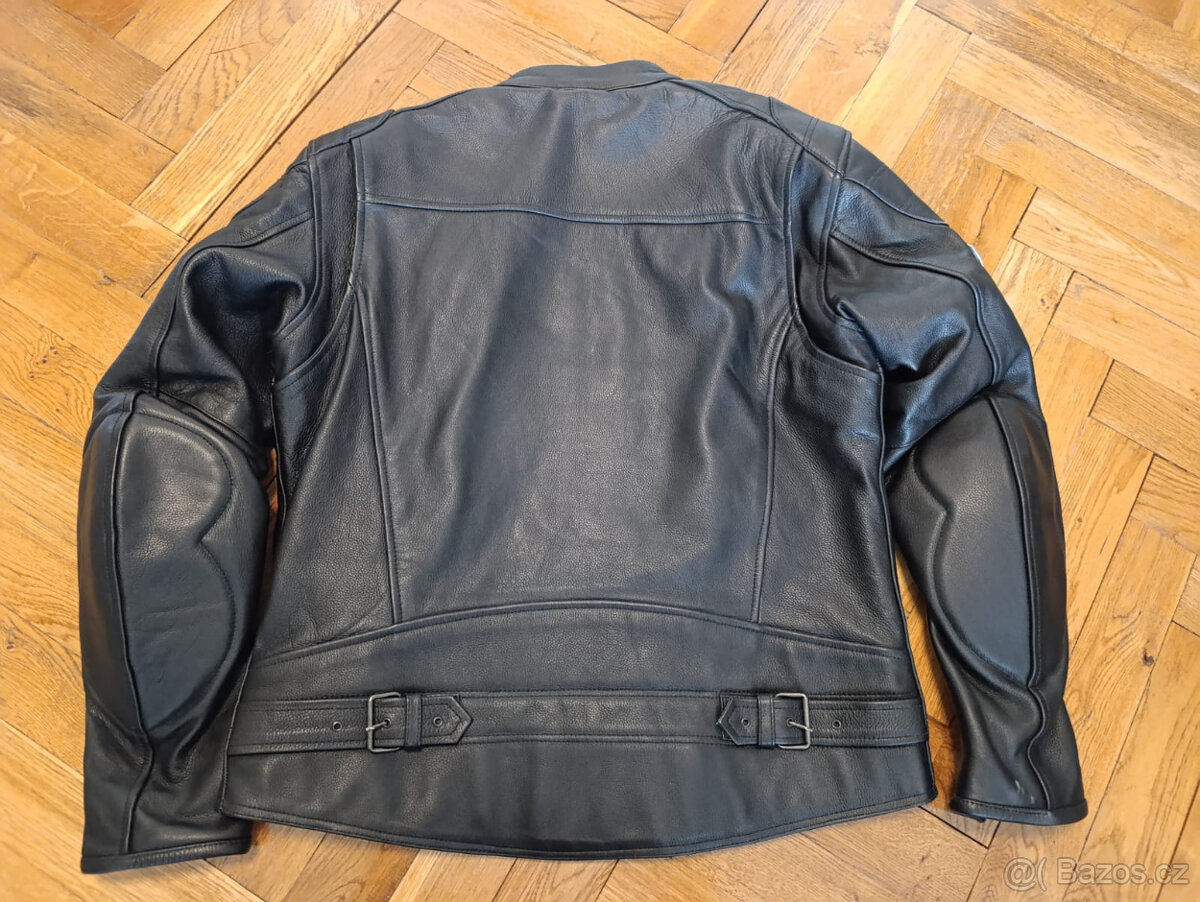 Kožená bunda na motorku Vintage vel. 54 - 2
