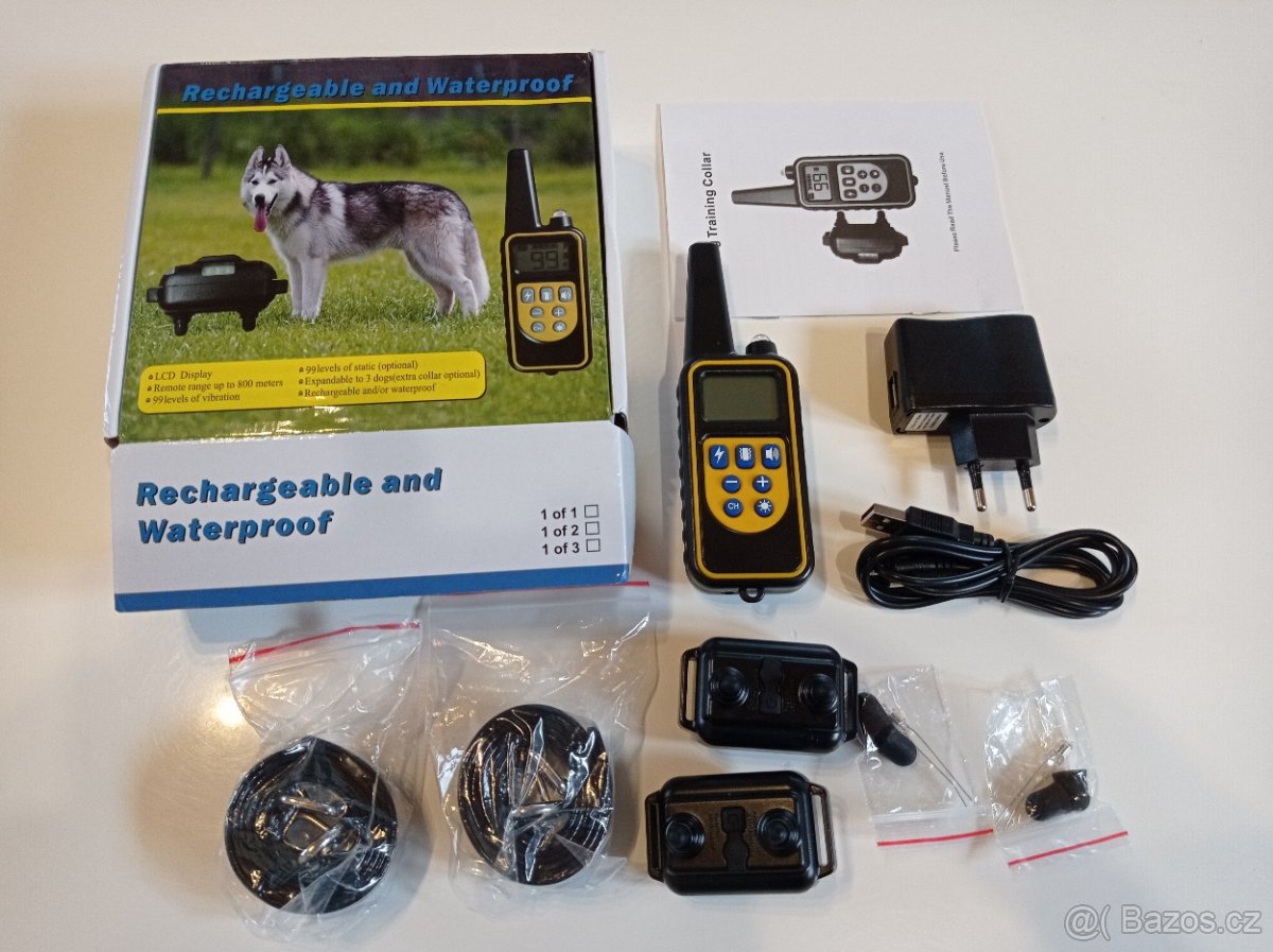 Výcvikový elektrický obojek pro dva nebo tři psy - 2