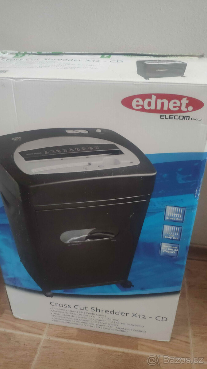 Skartovačka Ednet Cross Cut Shredder x12 - CD - 2