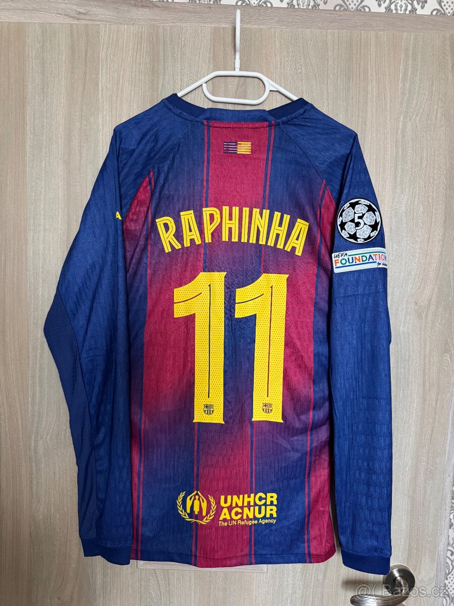 FC Barcelona Raphinha #11 – Long Sleeve – UCL Patch 🔵🔴 - 2