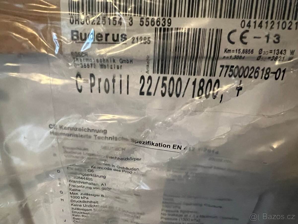 Radiátor Buderus nový. - 2