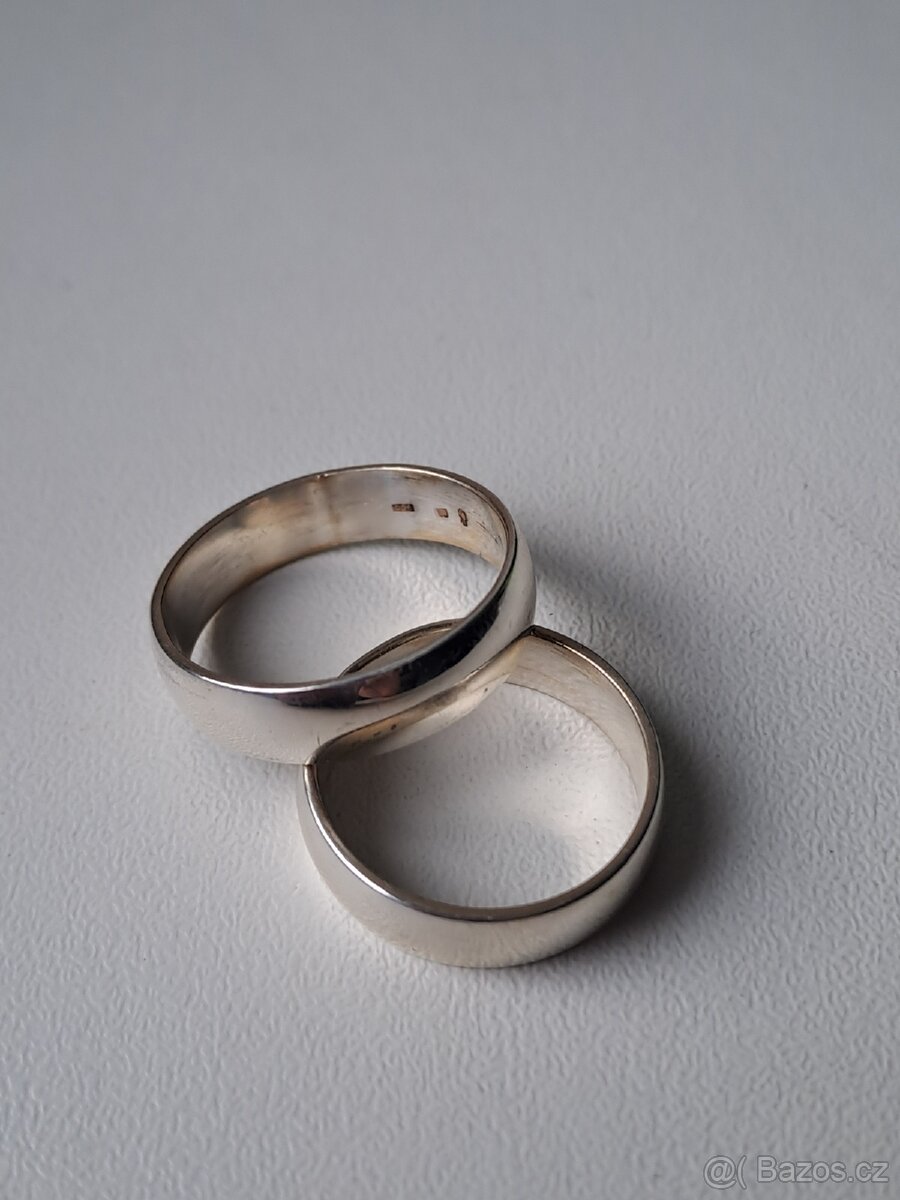 Stříbrné snubní prsteny - 2