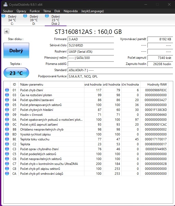 Seagate Barracuda HDD 3,5" 160GB - 2
