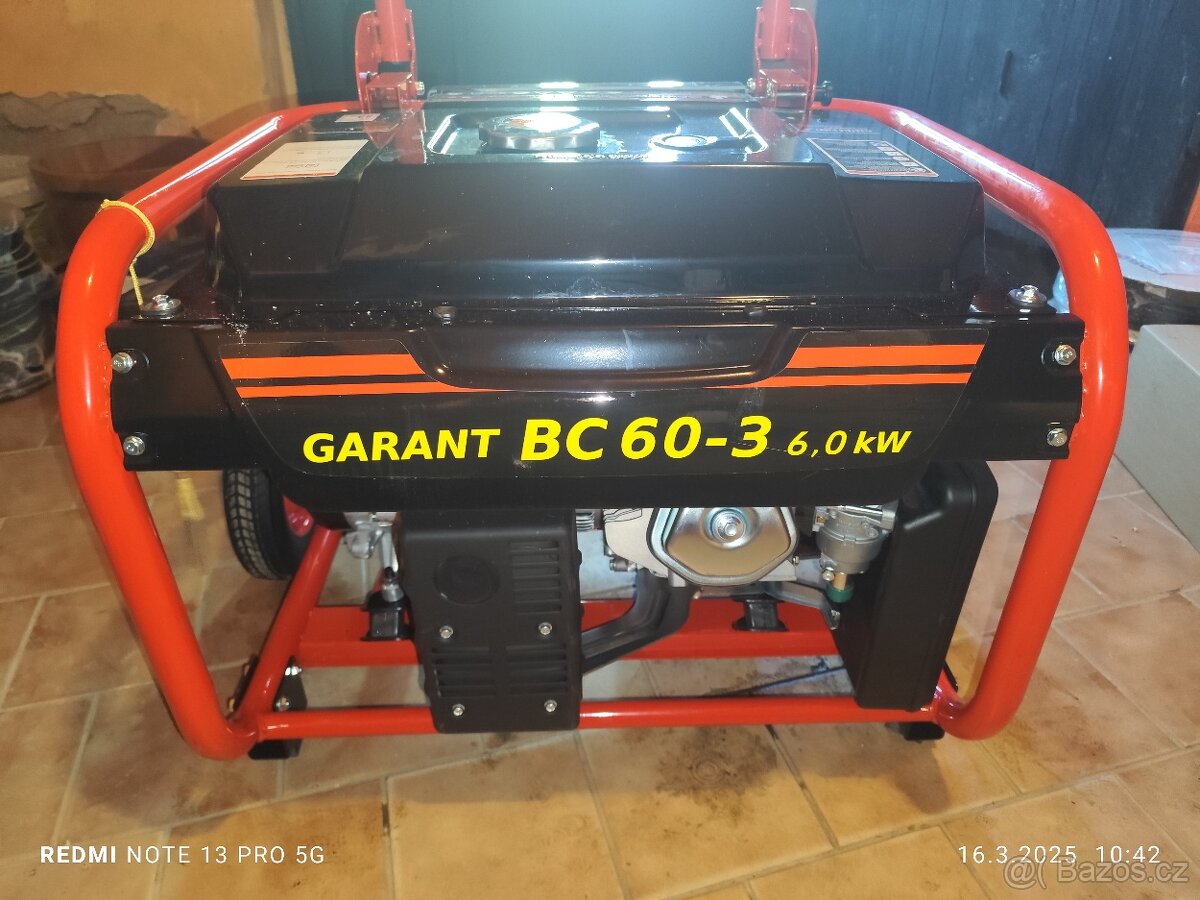Elektrocentrála 6kW 3-fáze - zánovní - 2