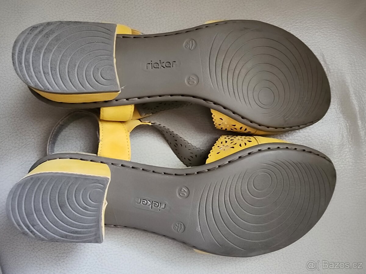 Rieker dámské žluté sandále, velikost 40 - 2