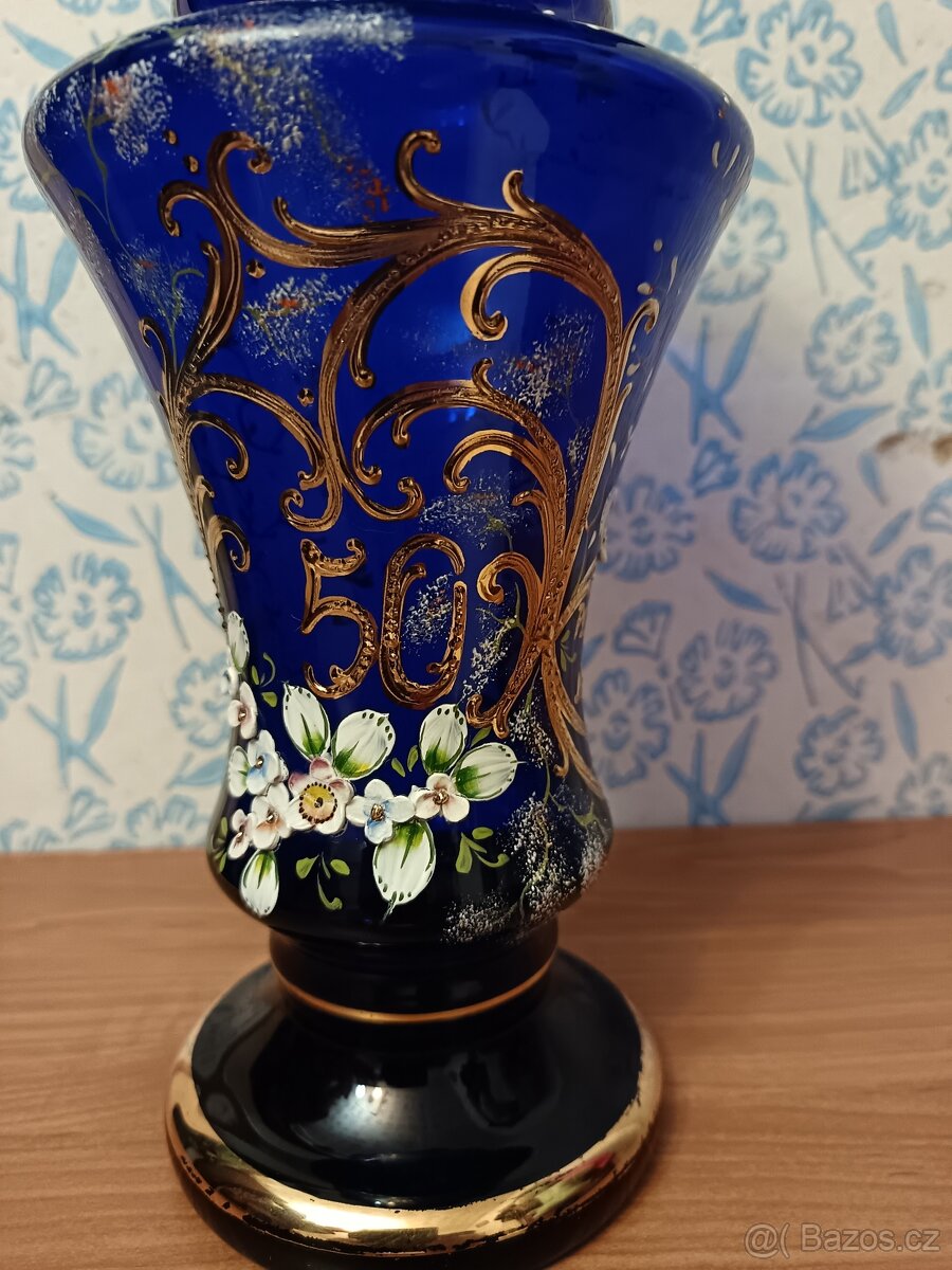 Prodám modrou skleněnou - 2