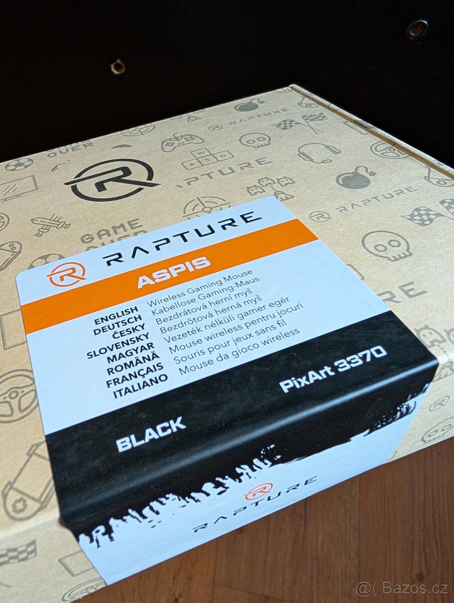 Herní bezdrátová myš Rapture ASPIS černá NOVÁ - 2