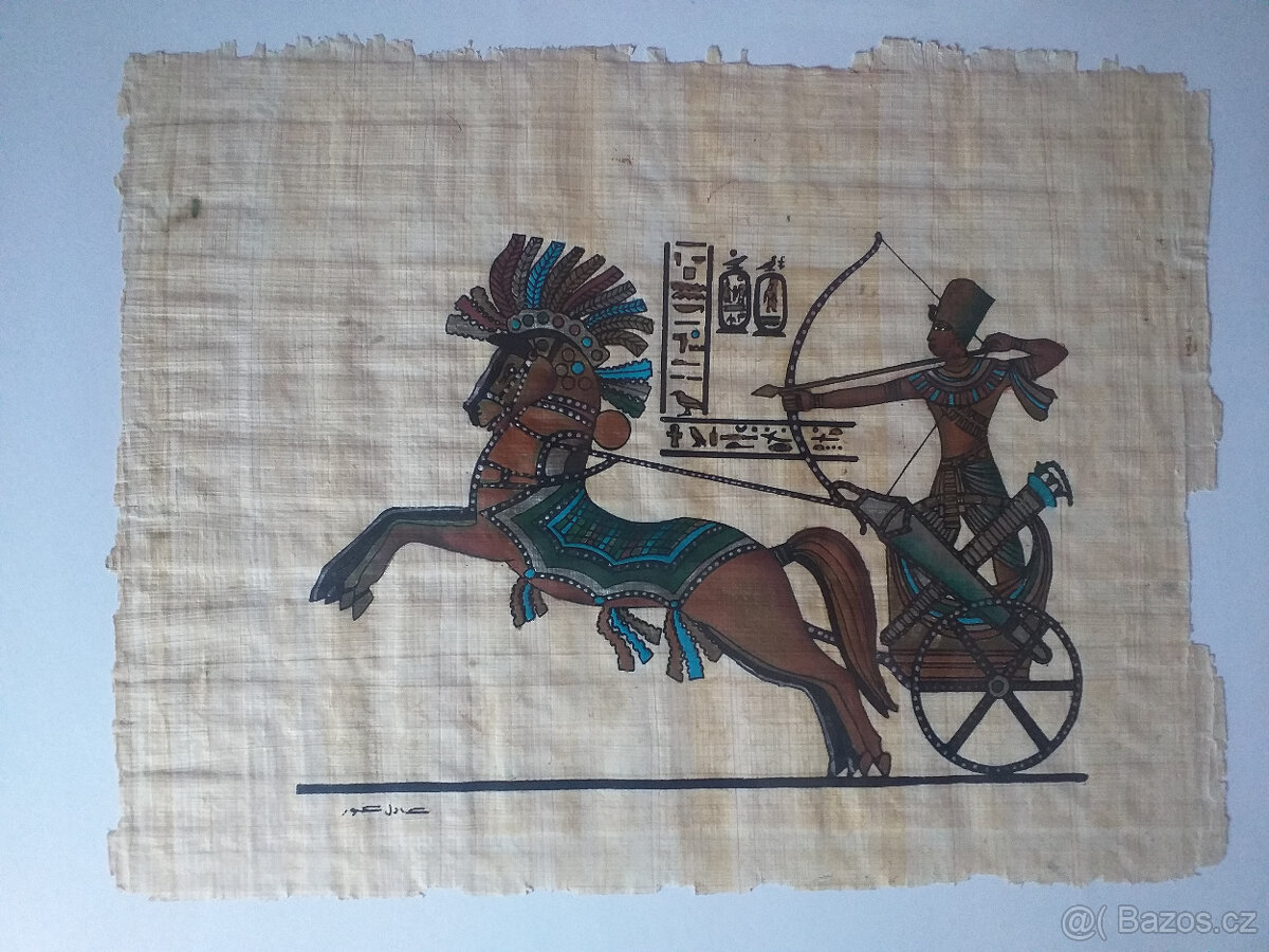 Obraz zasklený papyrus - jezdec - 2