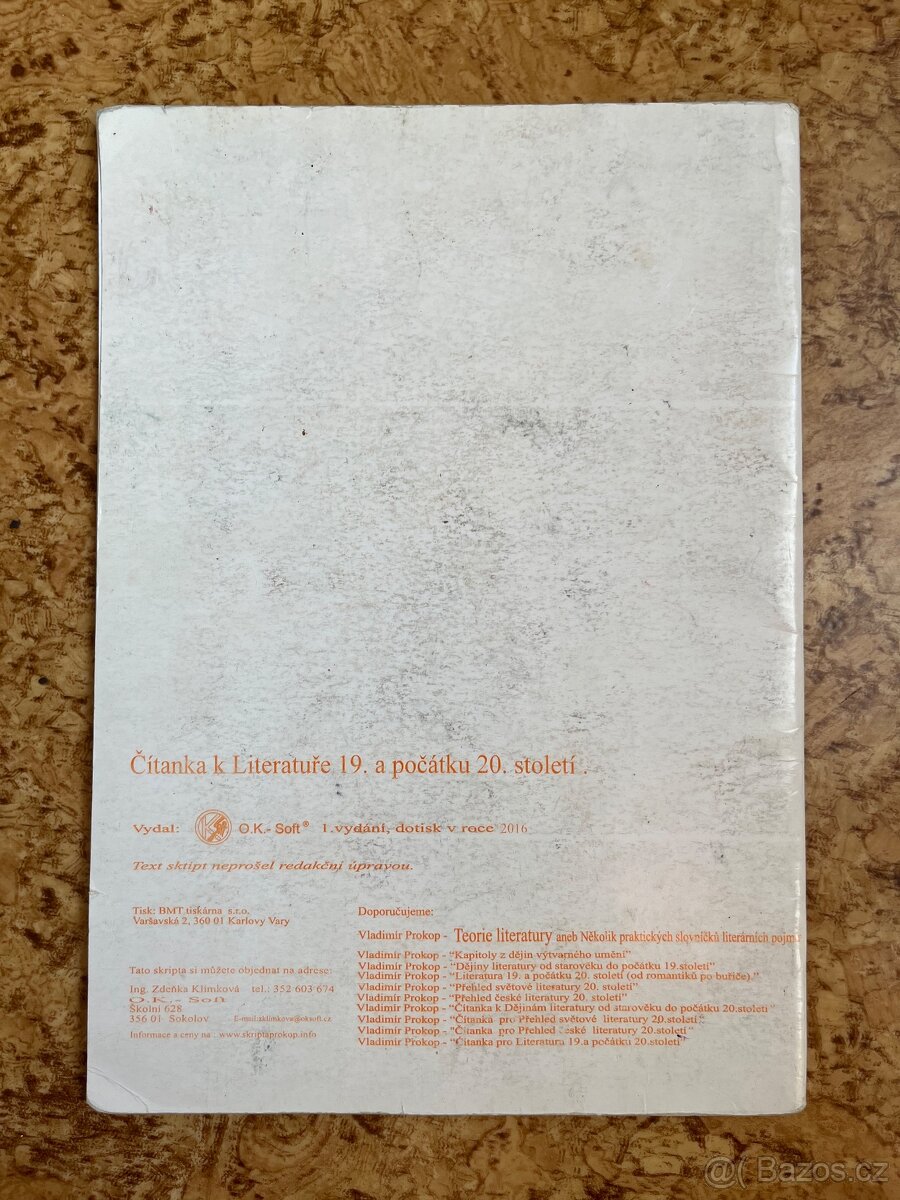 Čítanka k literatuře 19. a počátku 20. století, Prokop - 2