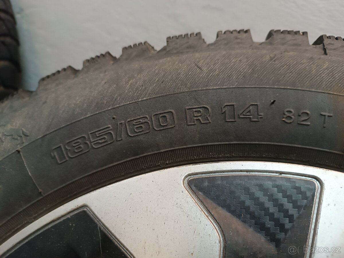 Kola 5x100 R14 , zimní pneu 185/60 r14 - 2