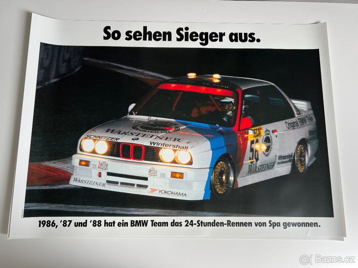 Originál BMW plakát E36 M3, E30, M1 DTM - 2