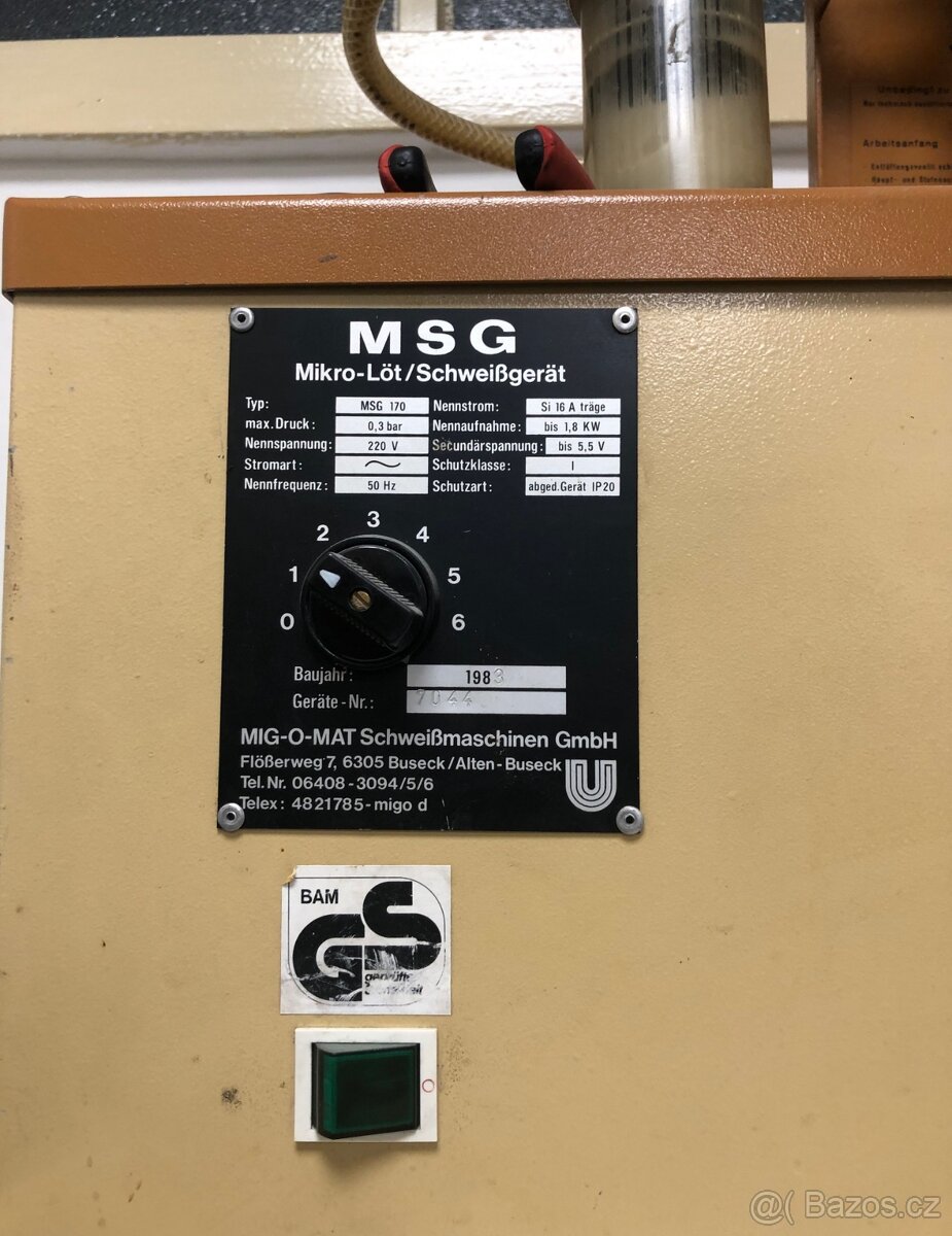 Svářečka vodíková MSG Mikro-Löt/Schweiβgerät 170 - 2